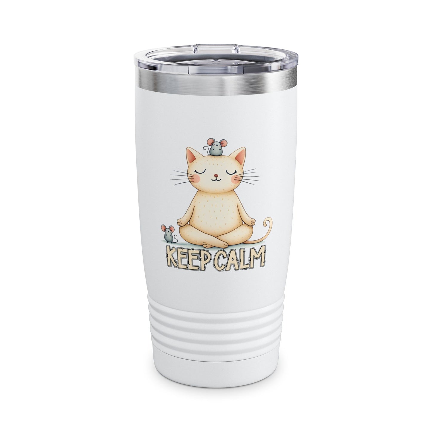 Vaso de cuello anillado Keep Calm Cat