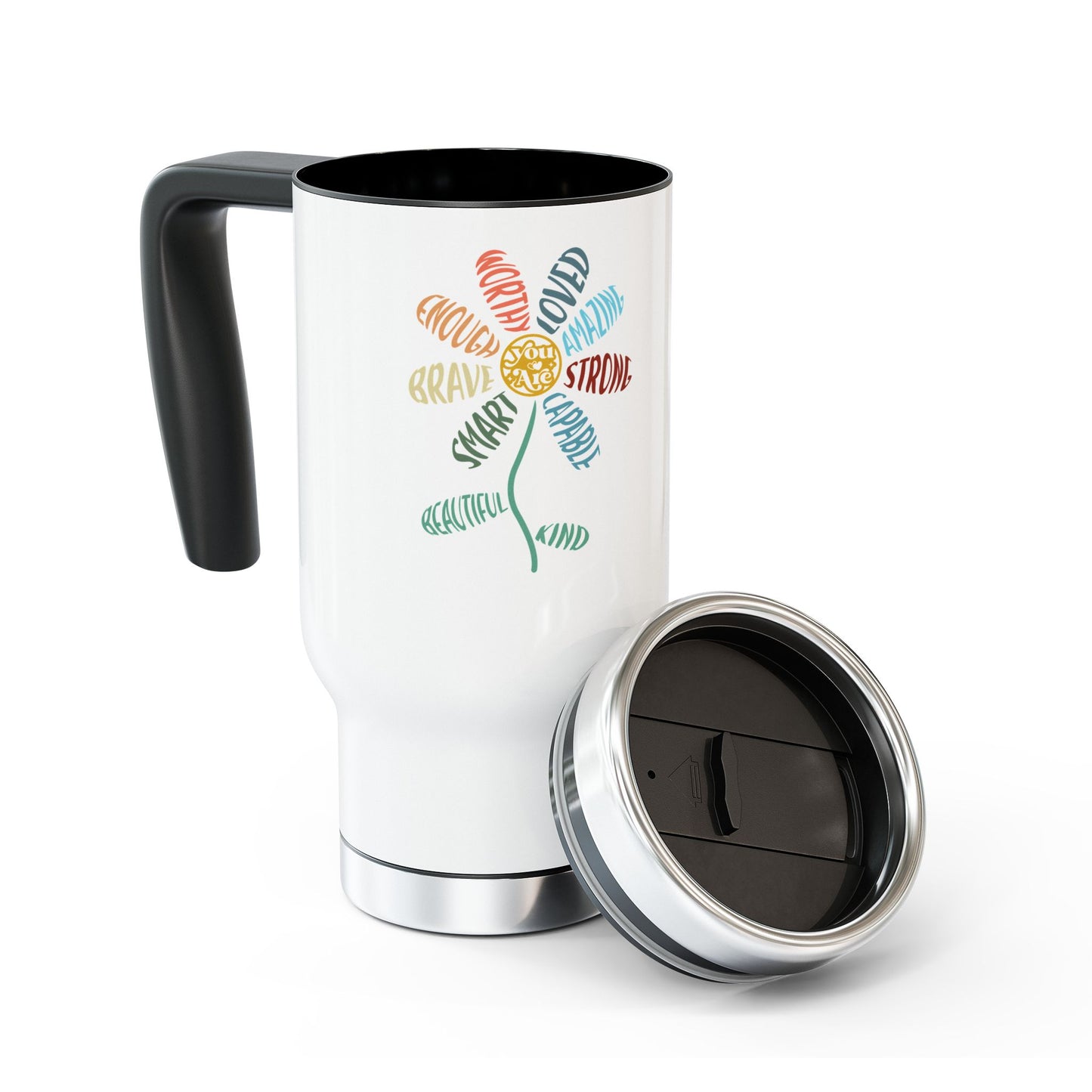 Taza de viaje inspiradora