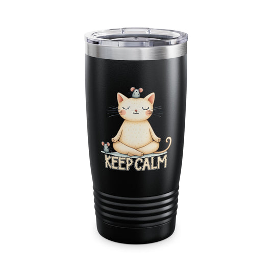 Vaso de cuello anillado Keep Calm Cat