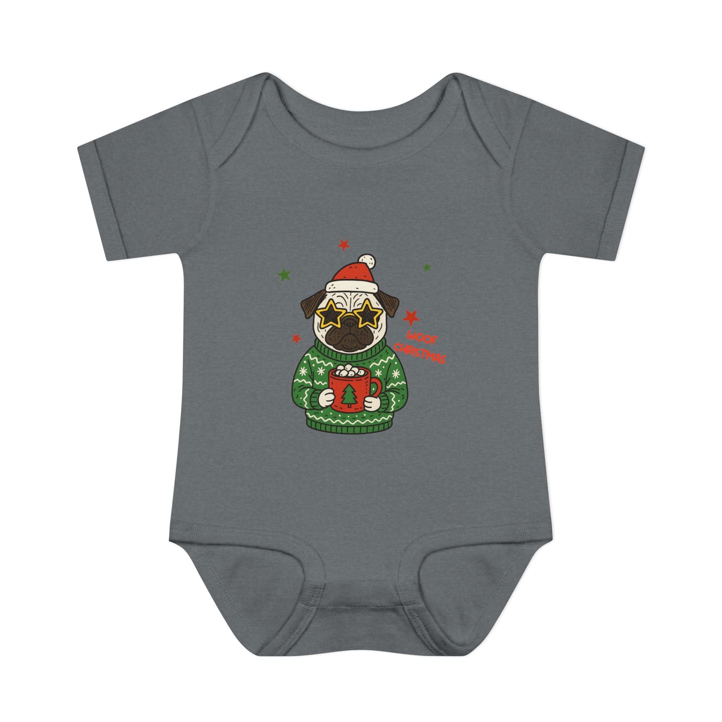Baby Bodysuit Christmas with Funny Dog Infant