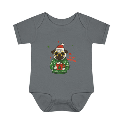 Baby Bodysuit Christmas with Funny Dog Infant
