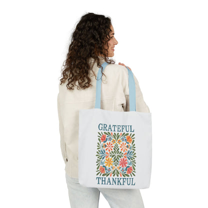 Grateful Thankful Canvas Tote Bag