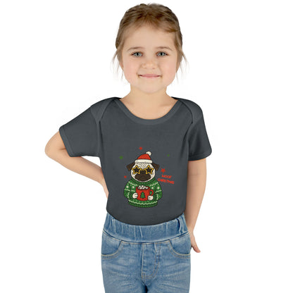 Baby Bodysuit Christmas with Funny Dog Infant