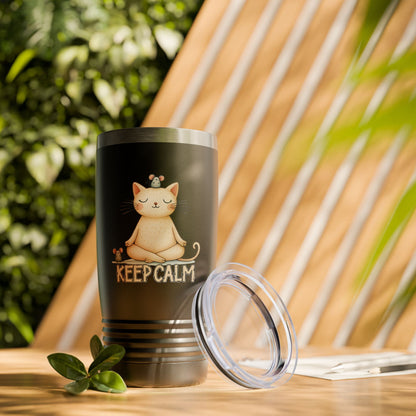 Vaso de cuello anillado Keep Calm Cat