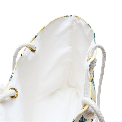 Bolsa de fin de semana con estampado floral de limón