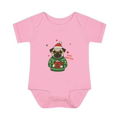 Baby Bodysuit Christmas with Funny Dog Infant