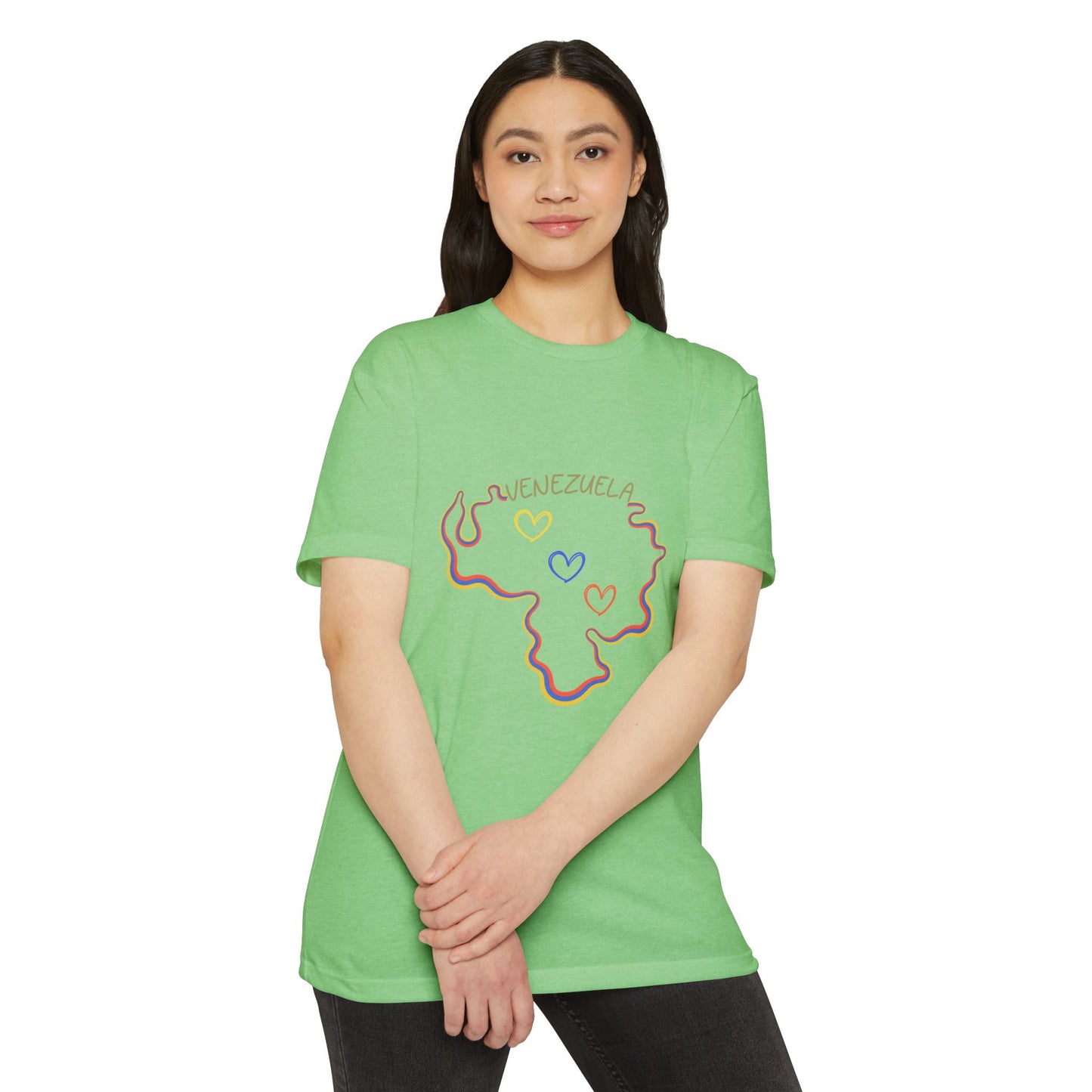 Venezuela Outline T-Shirt – Heart Map Graphic Tee