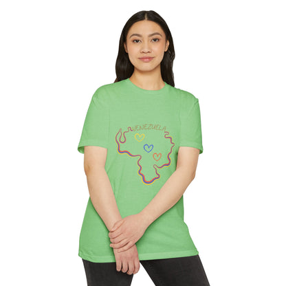 Venezuela Outline T-Shirt – Heart Map Graphic Tee