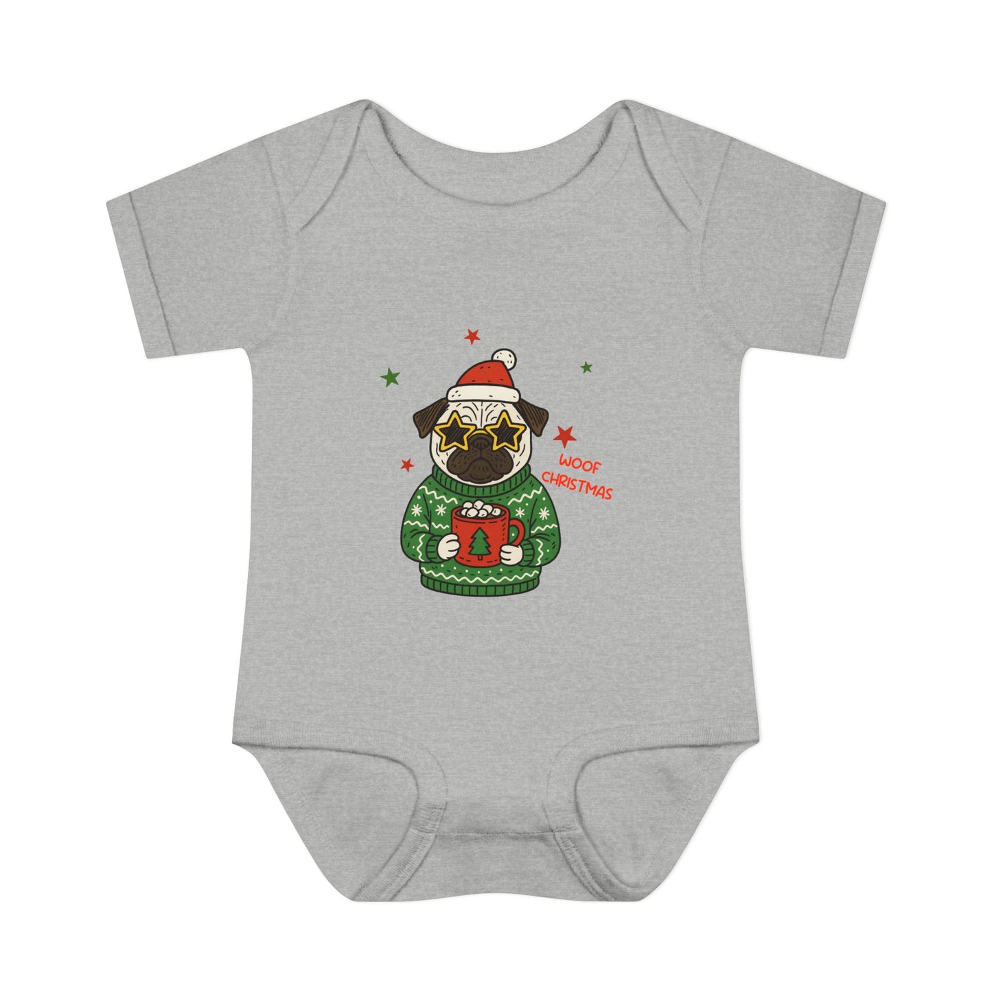 Baby Bodysuit Christmas with Funny Dog Infant