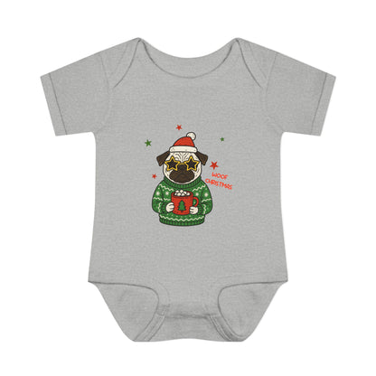 Baby Bodysuit Christmas with Funny Dog Infant
