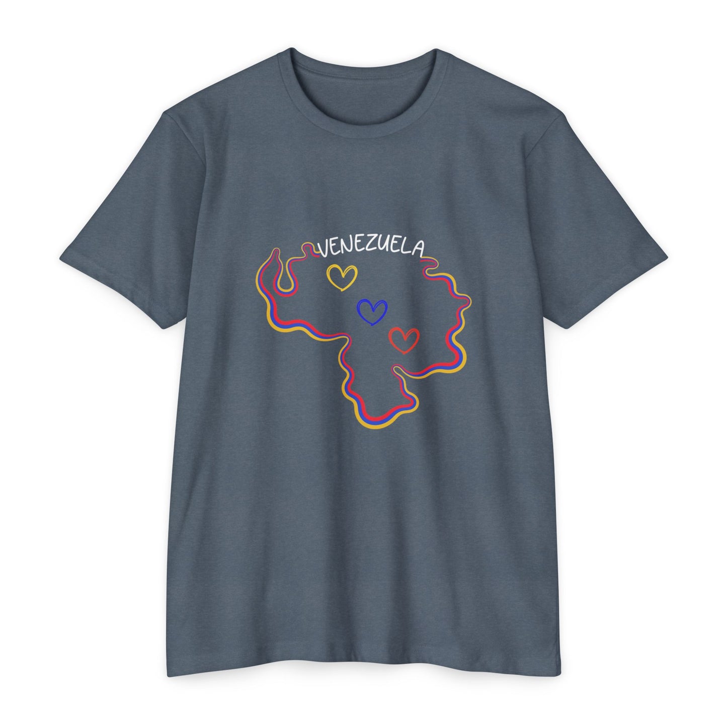 Venezuela Outline T-Shirt – Heart Map Graphic Tee