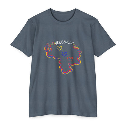 Venezuela Outline T-Shirt – Heart Map Graphic Tee