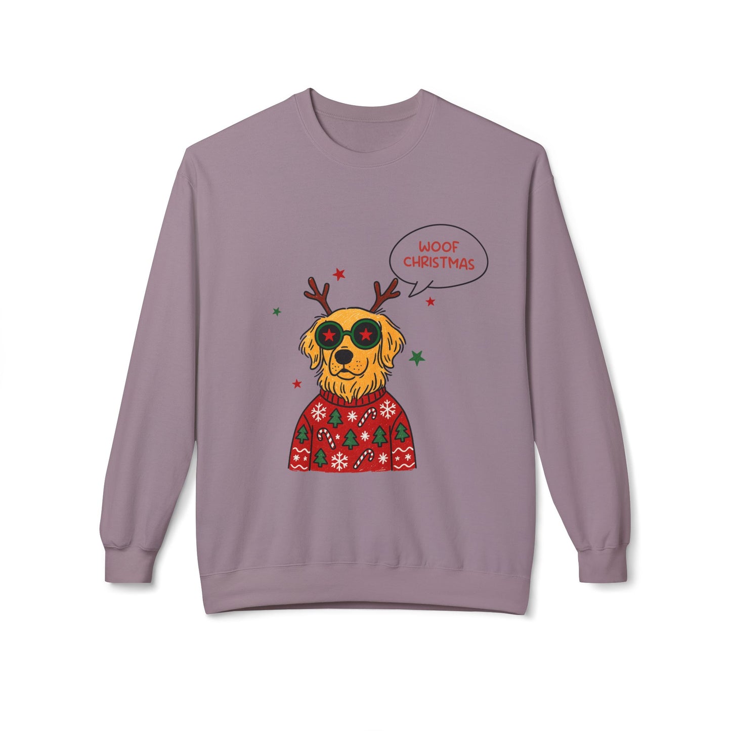 Woof Christmas Sweatshirt Unisex