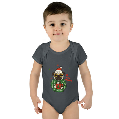 Baby Bodysuit Christmas with Funny Dog Infant