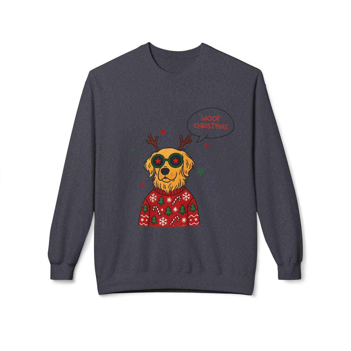 Woof Christmas Sweatshirt Unisex
