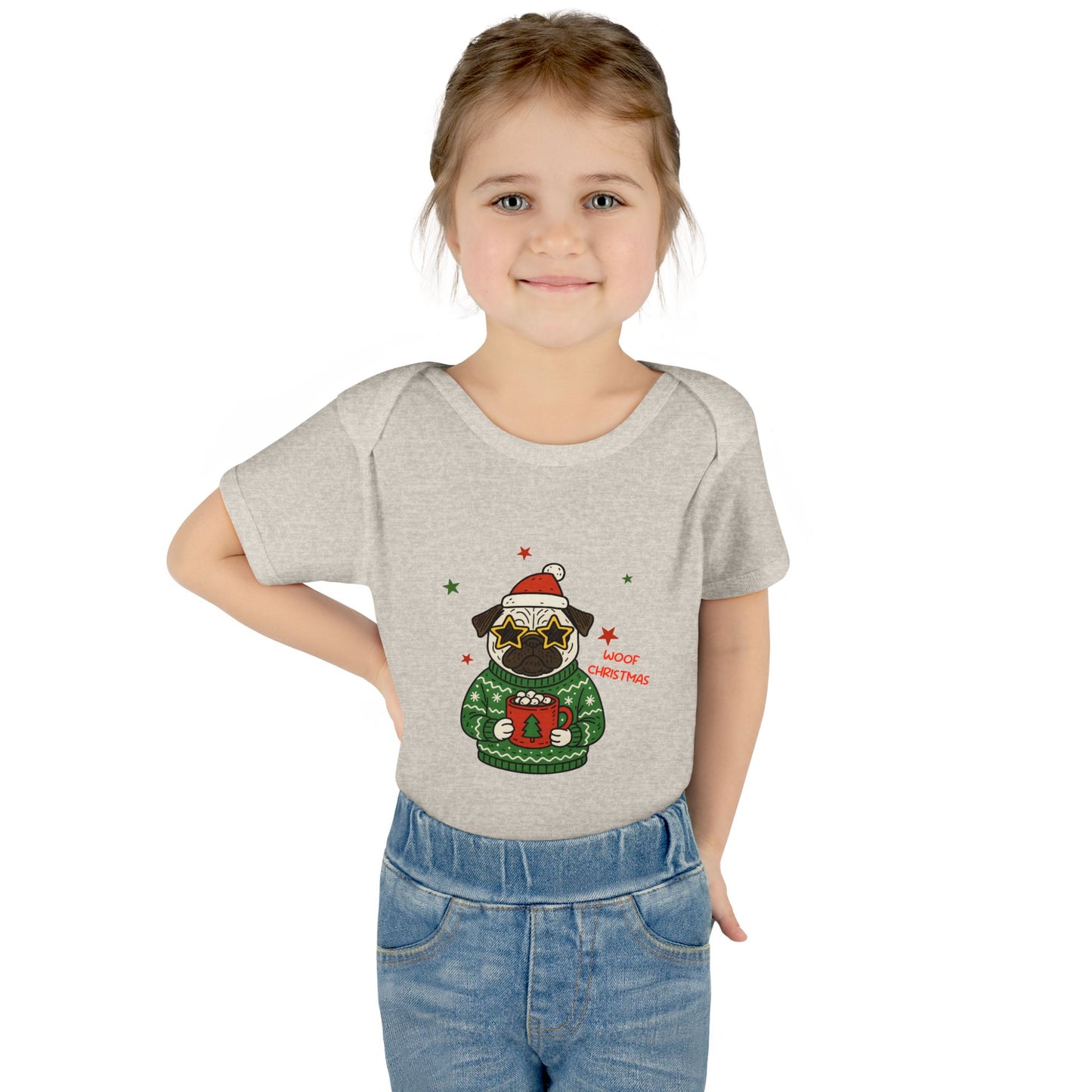 Baby Bodysuit Christmas with Funny Dog Infant