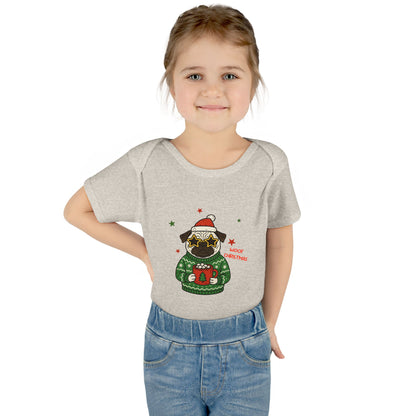 Baby Bodysuit Christmas with Funny Dog Infant