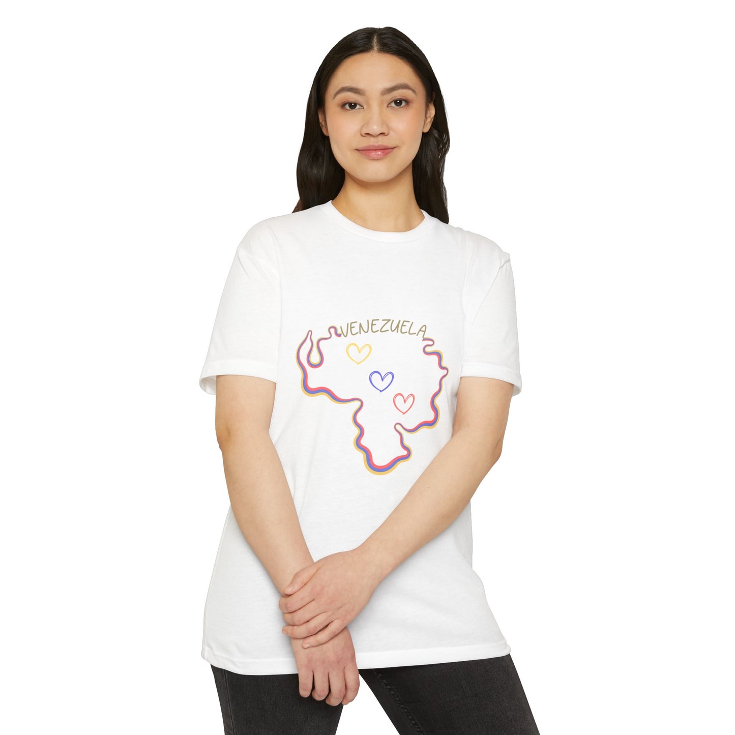 Venezuela Outline T-Shirt – Heart Map Graphic Tee