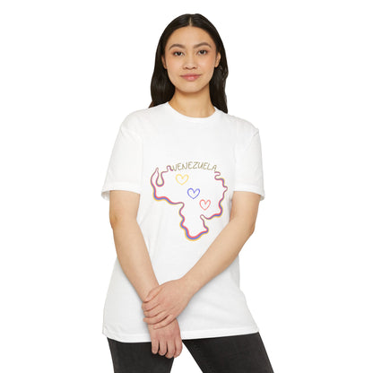 Venezuela Outline T-Shirt – Heart Map Graphic Tee