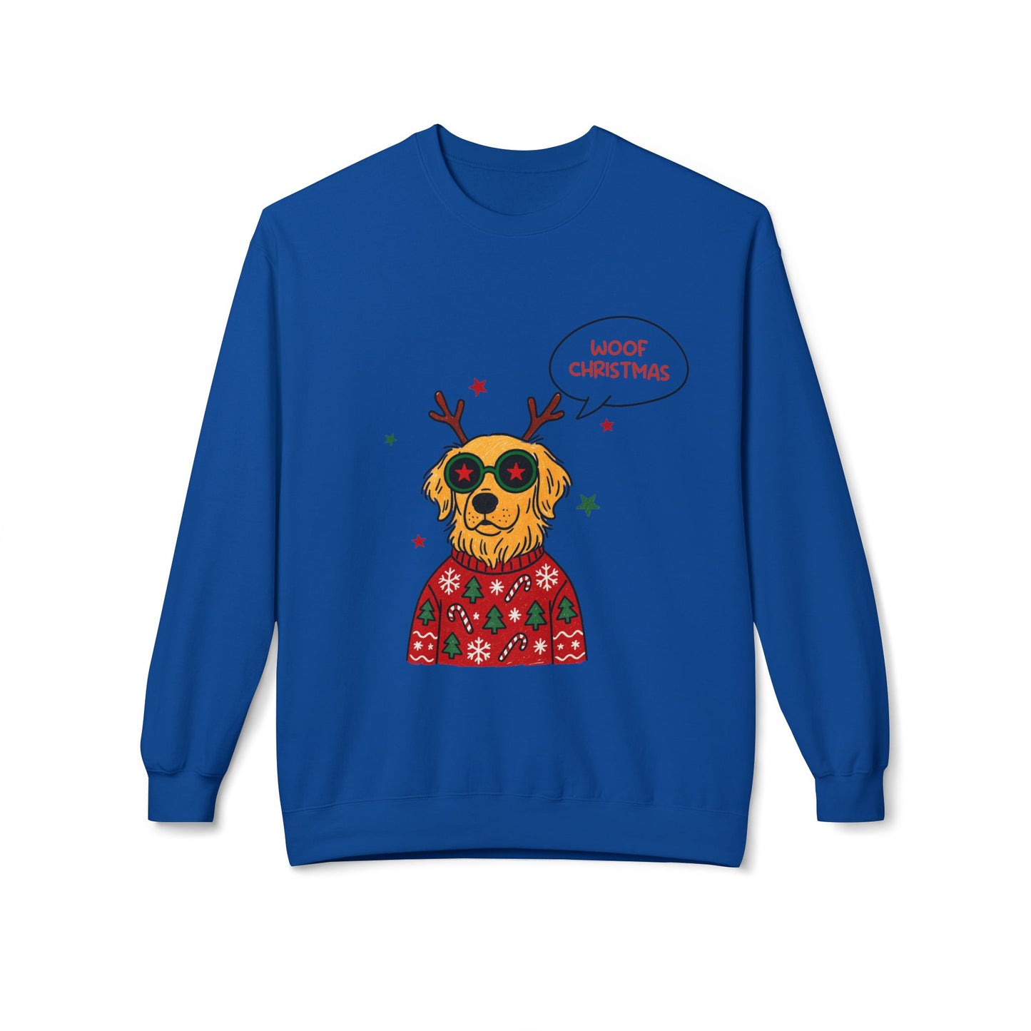 Woof Christmas Sweatshirt Unisex