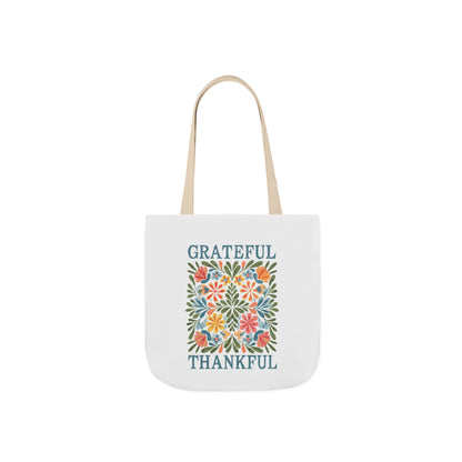 Grateful Thankful Canvas Tote Bag