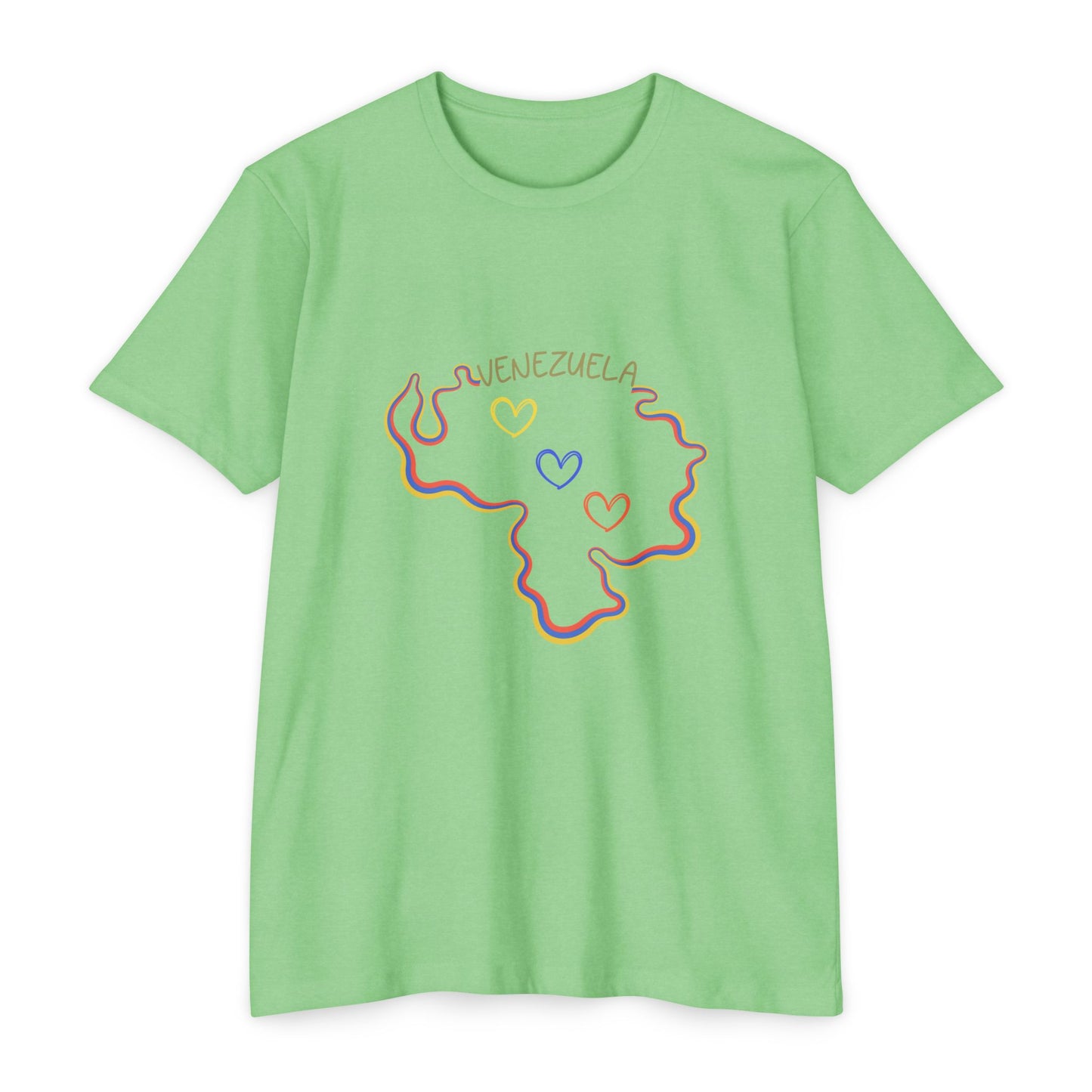 Venezuela Outline T-Shirt – Heart Map Graphic Tee