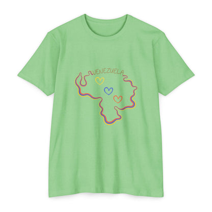 Venezuela Outline T-Shirt – Heart Map Graphic Tee
