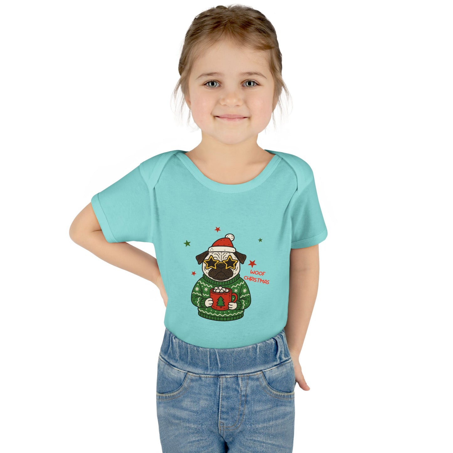 Baby Bodysuit Christmas with Funny Dog Infant
