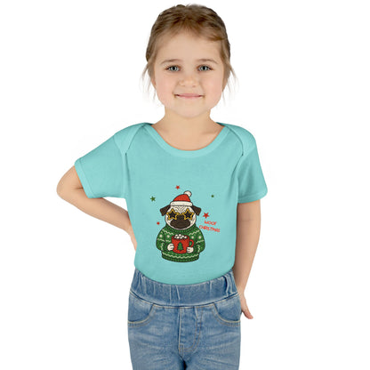 Baby Bodysuit Christmas with Funny Dog Infant