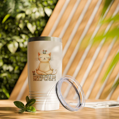 Vaso de cuello anillado Keep Calm Cat