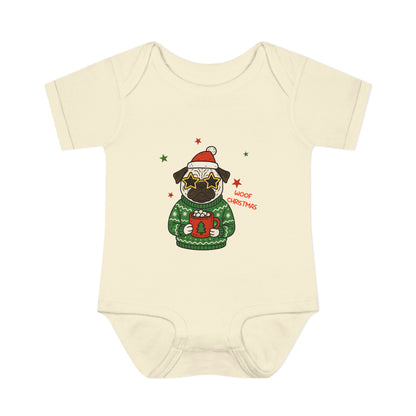 Baby Bodysuit Christmas with Funny Dog Infant