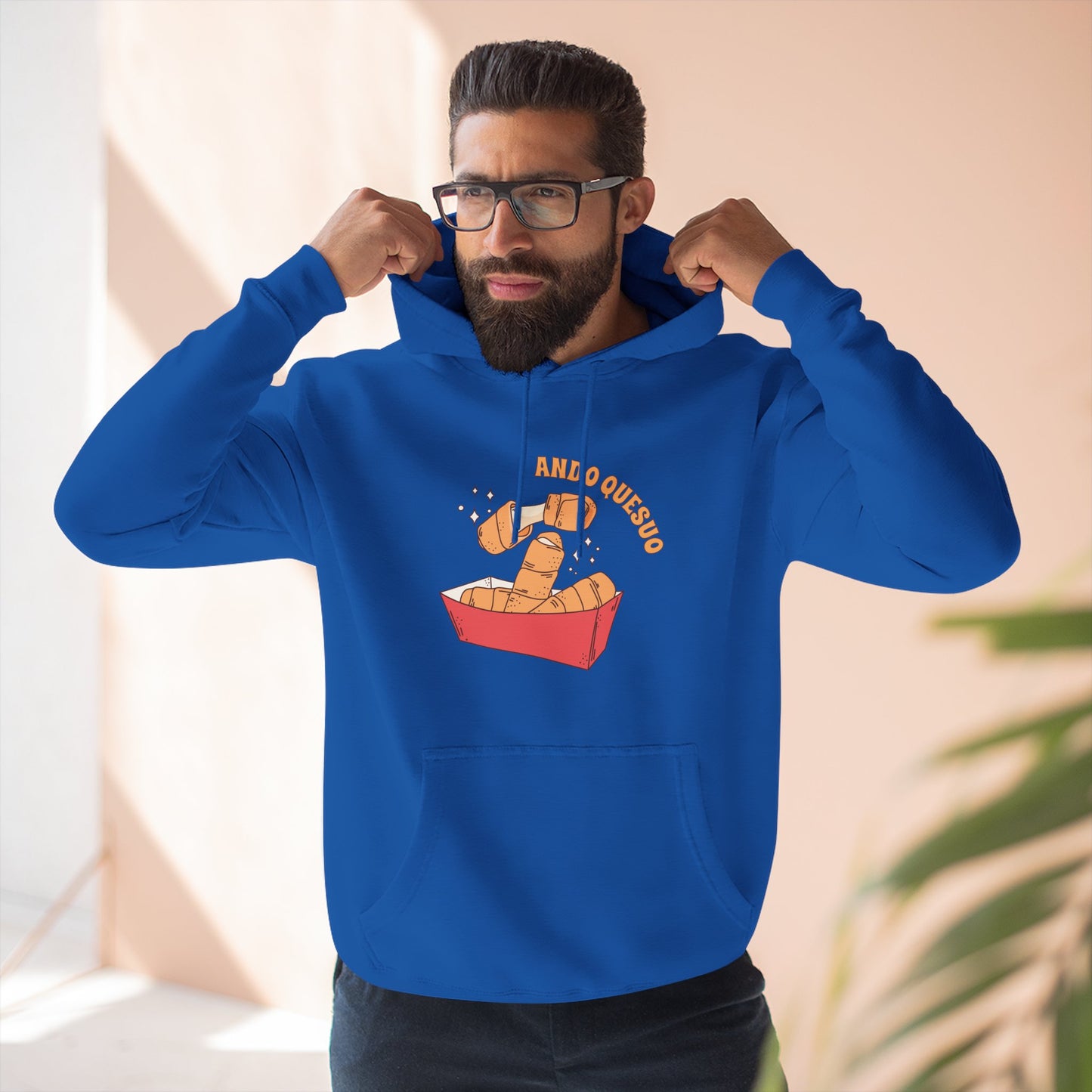 Playful Three-Panel Fleece Hoodie - Perfect for Cozy Days and Fun Gatherings