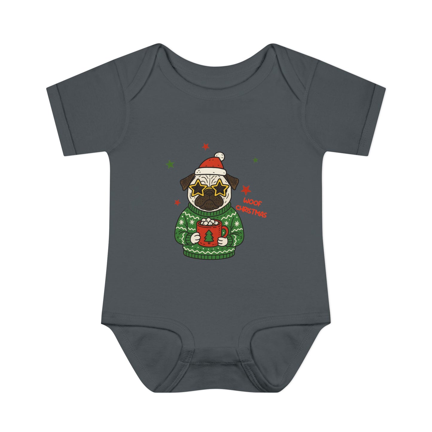 Baby Bodysuit Christmas with Funny Dog Infant