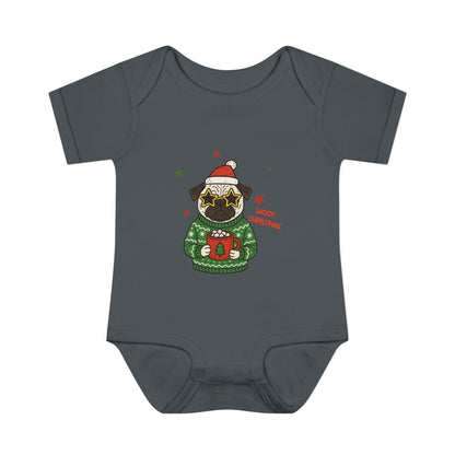 Baby Bodysuit Christmas with Funny Dog Infant