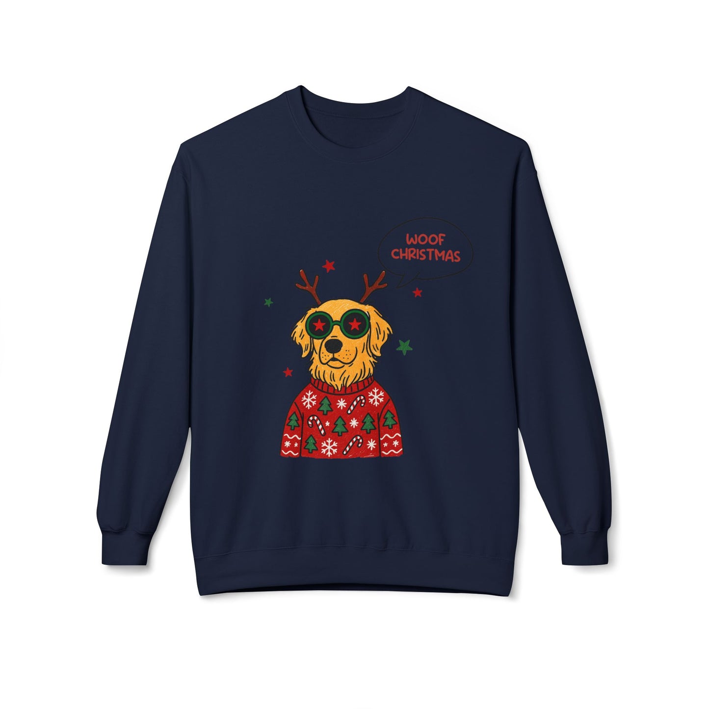 Woof Christmas Sweatshirt Unisex