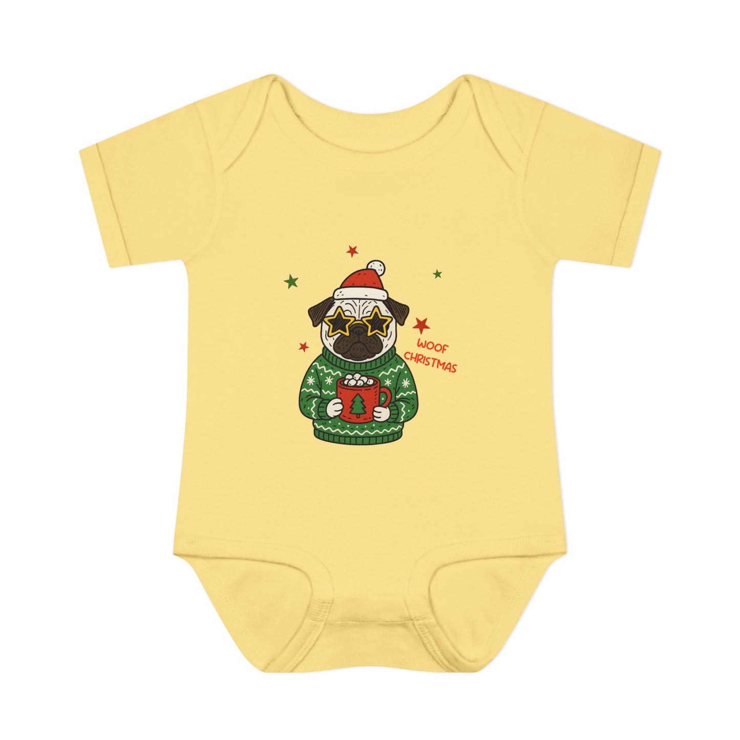 Baby Bodysuit Christmas with Funny Dog Infant