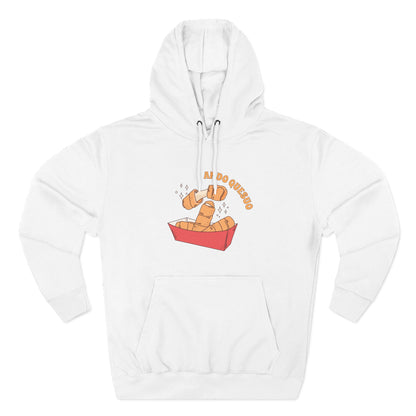 Playful Three-Panel Fleece Hoodie - Perfect for Cozy Days and Fun Gatherings