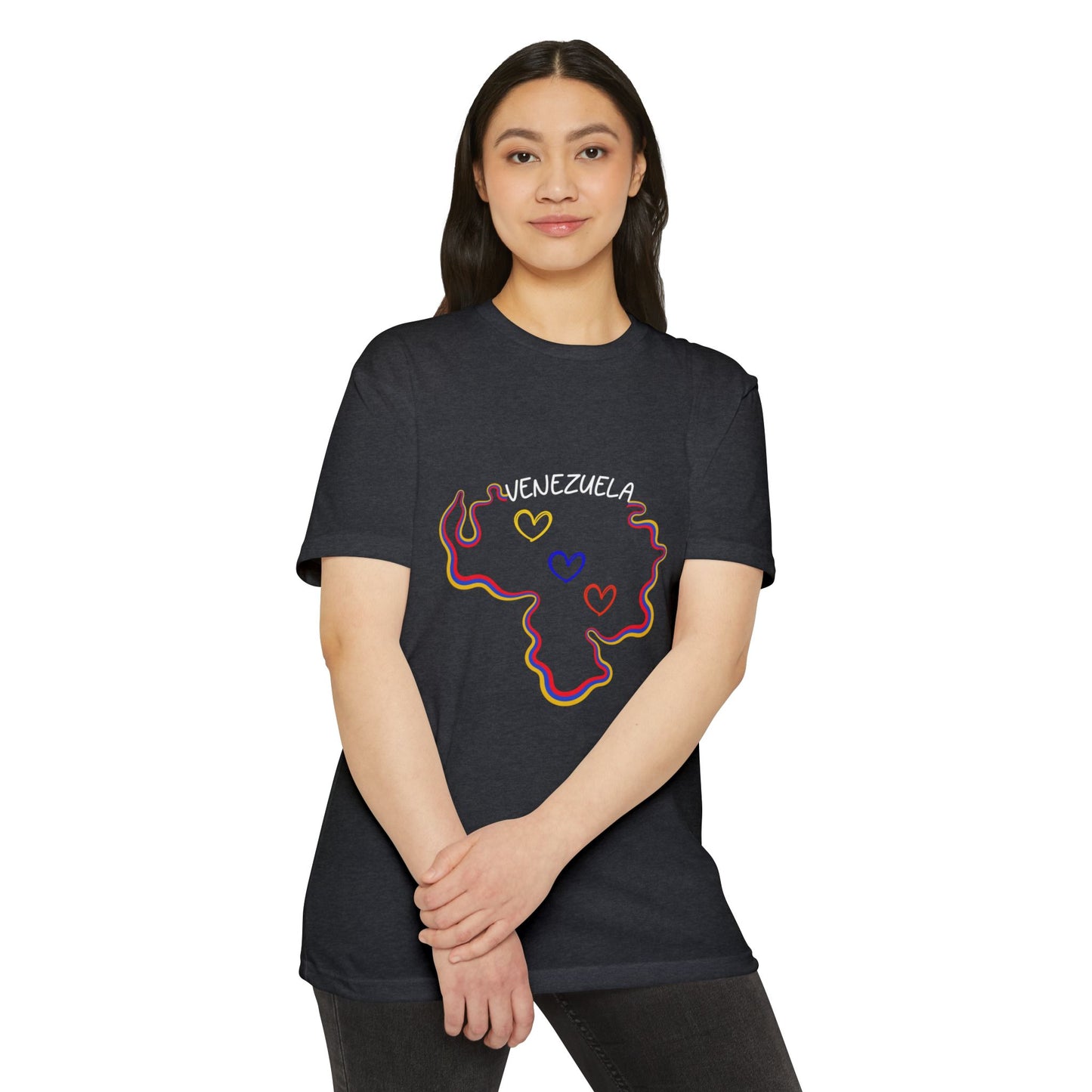 Venezuela Outline T-Shirt – Heart Map Graphic Tee