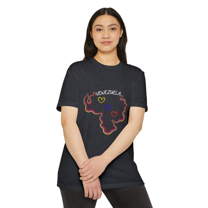 Venezuela Outline T-Shirt – Heart Map Graphic Tee