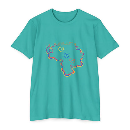 Venezuela Outline T-Shirt – Heart Map Graphic Tee