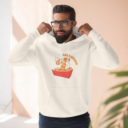 Playful Three-Panel Fleece Hoodie - Perfect for Cozy Days and Fun Gatherings