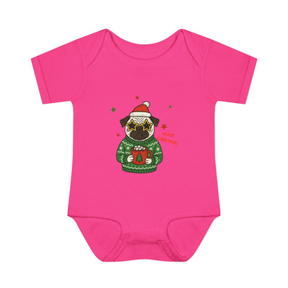 Baby Bodysuit Christmas with Funny Dog Infant