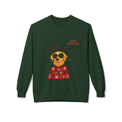 Woof Christmas Sweatshirt Unisex