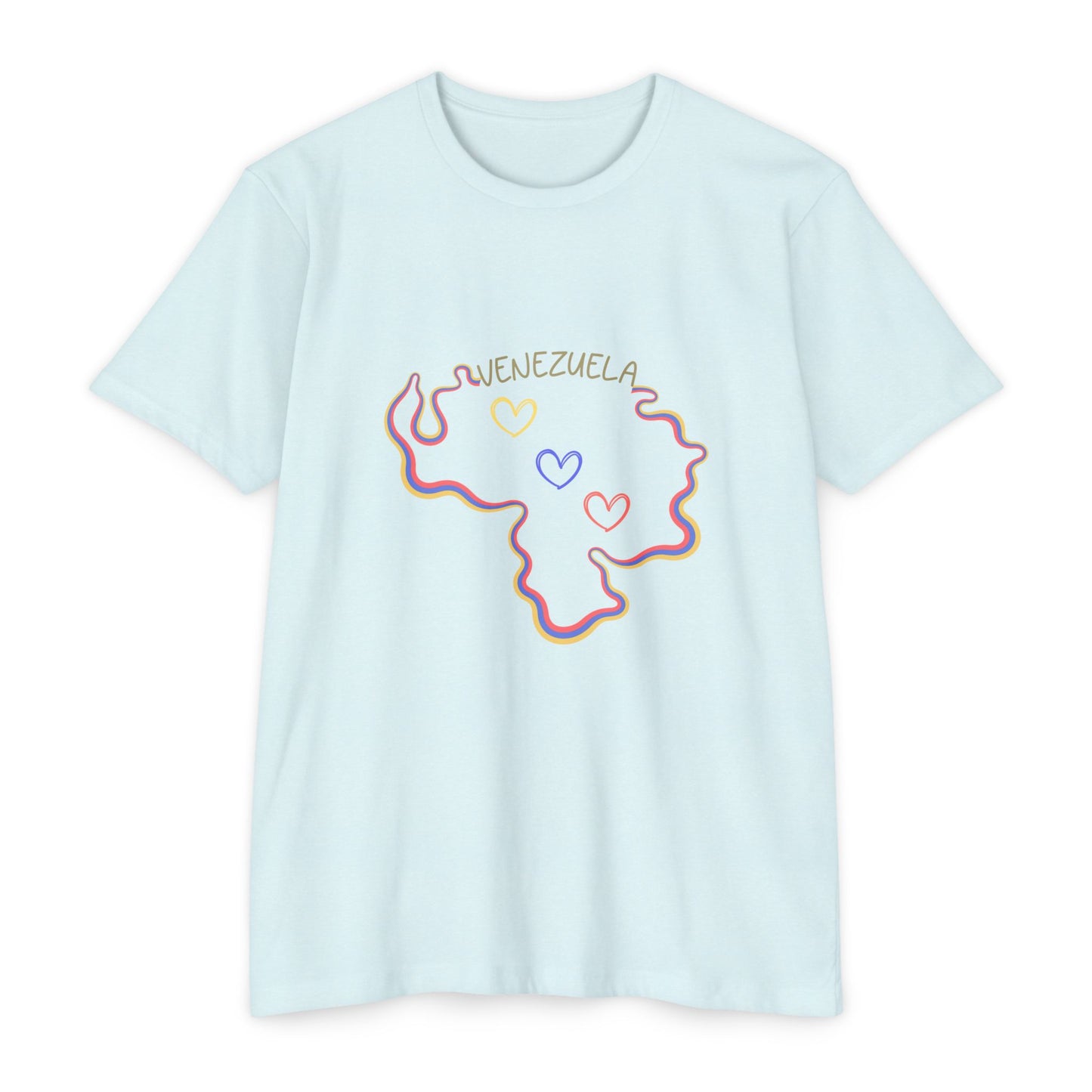 Venezuela Outline T-Shirt – Heart Map Graphic Tee