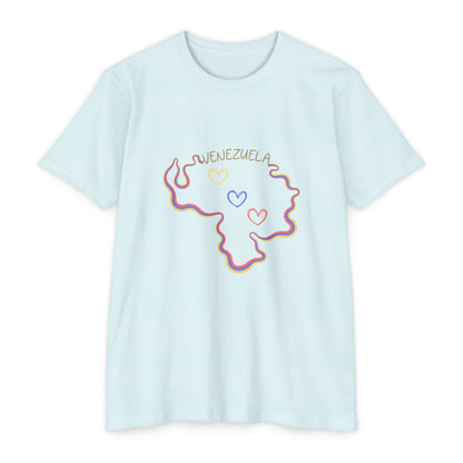 Venezuela Outline T-Shirt – Heart Map Graphic Tee