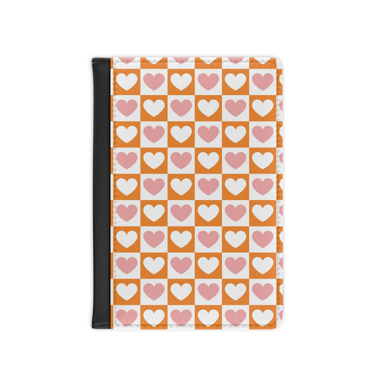 Funda de pasaporte con forma de corazón de colores