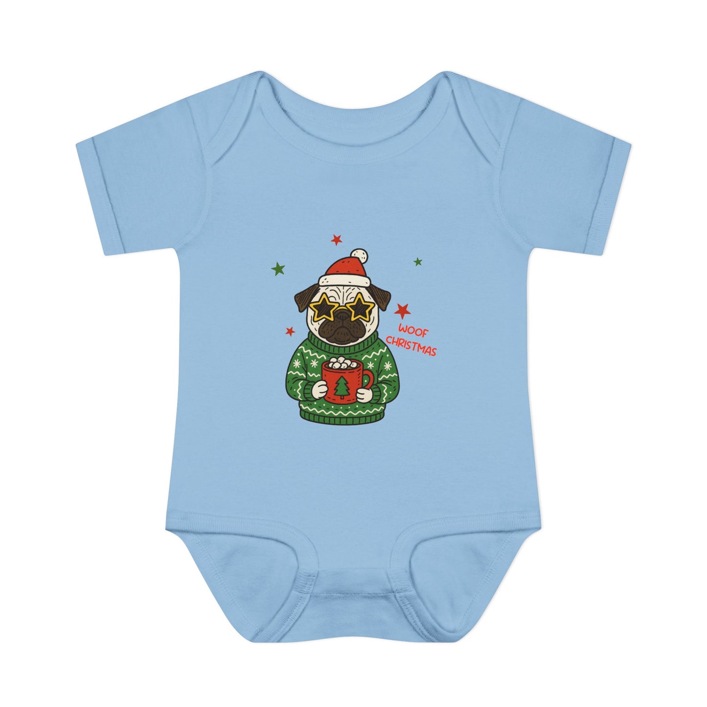 Baby Bodysuit Christmas with Funny Dog Infant