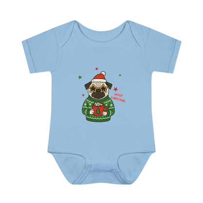 Baby Bodysuit Christmas with Funny Dog Infant
