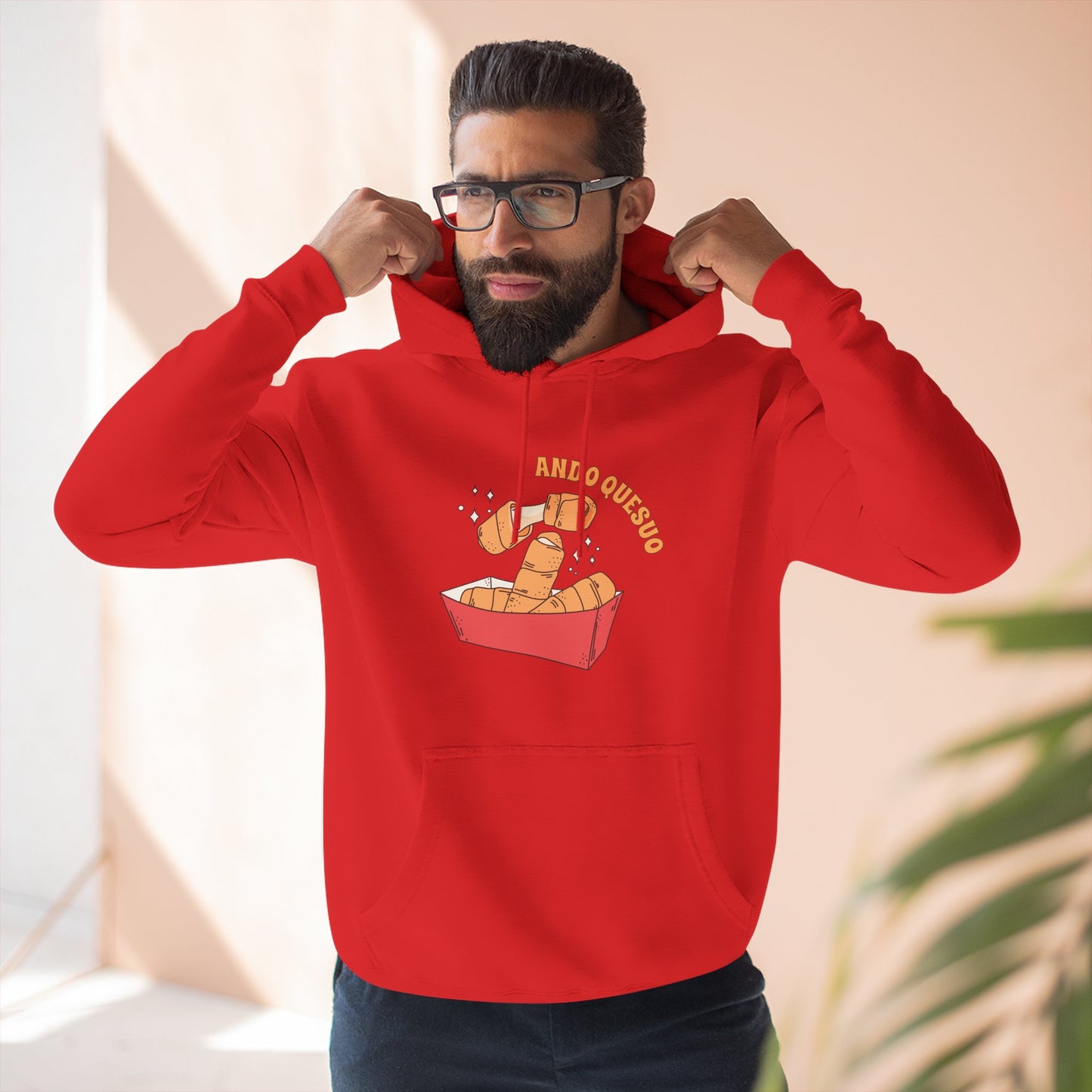 Playful Three-Panel Fleece Hoodie - Perfect for Cozy Days and Fun Gatherings