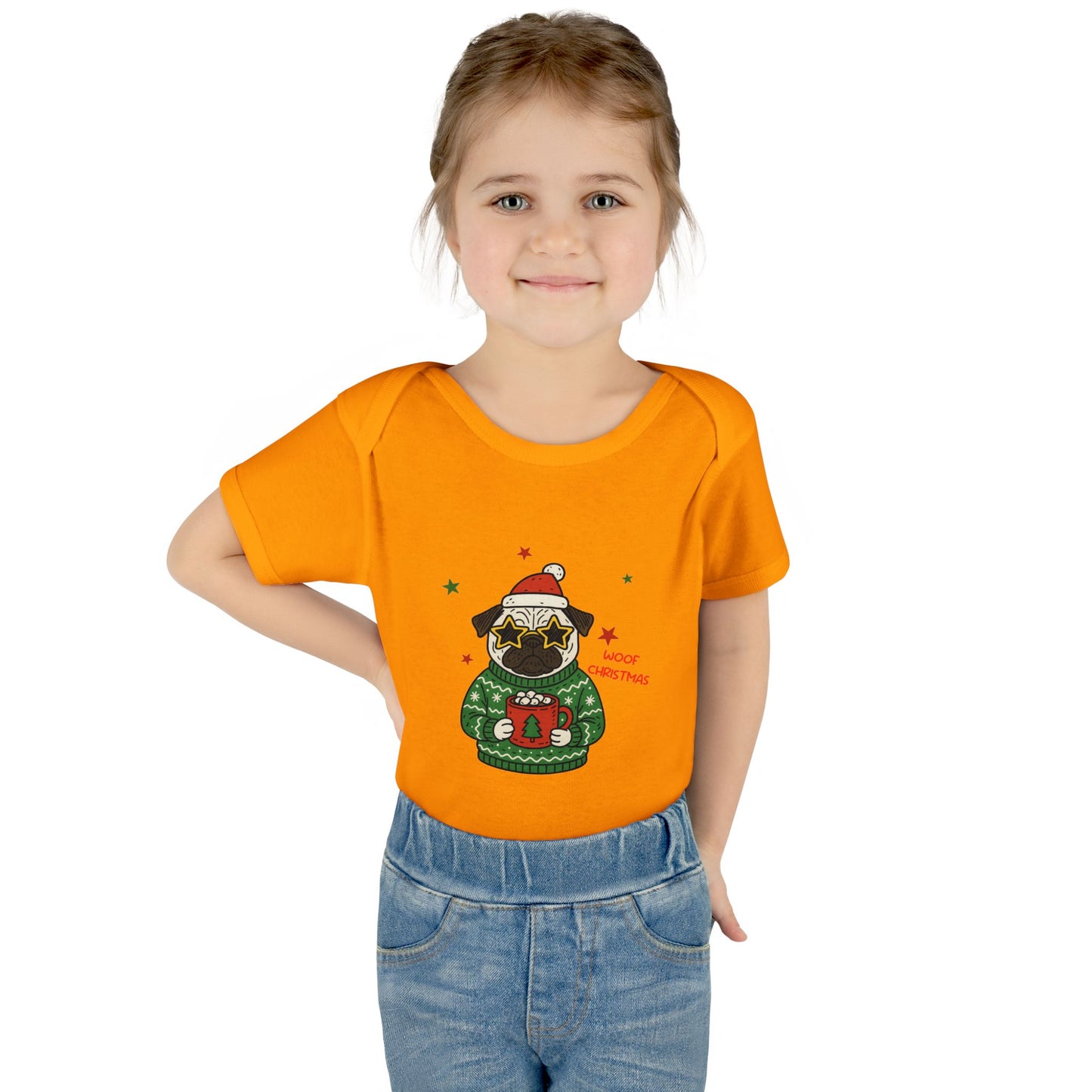 Baby Bodysuit Christmas with Funny Dog Infant